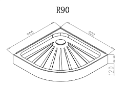 Ceruttispa Поддон для душа R90 – фотография-2