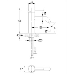 Omnires Смеситель для раковины Y1210STCR – фотография-2