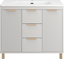 Brevita Тумба под раковину Risacca Crema 100 серая – фотография-1