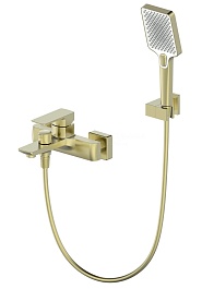 Oliveeka Смеситель для вынны с душем D OL-639003A-BG золотой матовый – фотография-1