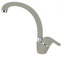 Florentina Смеситель "Омега AV" грей для кухонной мойки