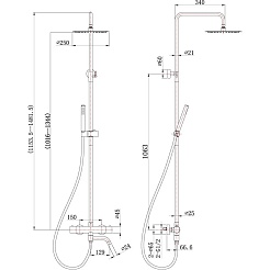BelBagno Душевая система Etna ETN-VSCM-T-IN сатин – фотография-2