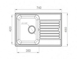 Granfest Мойка кухонная Quarz GF-Z78 Серый – фотография-2