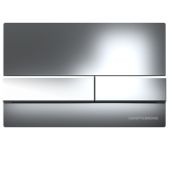 Ceramicanova Подвесной унитаз Metropol Rimless с шумоизоляционной панелью CN1000 с системой инсталляции Envision кнопка Flat хром – фотография-2