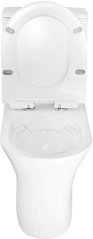 Azario Унитаз-компакт Frento AZ-2311 безободковый с бачком с сиденьем микролифт белый – фотография-7