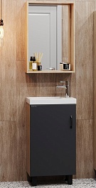 Onika Мебель для ванной Тимбер 45 L серая матовая/дуб сонома – фотография-1