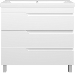 Misty Тумба с раковиной Софт 90 белая – фотография-1