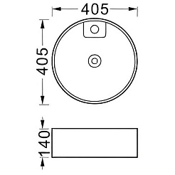 Aquatek Накладная раковина Европа 40 AQ5212-MB матовая черная – фотография-2