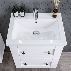 Бриклаер Мебель для ванной Хелена 60 рамочная белая – фотография-6