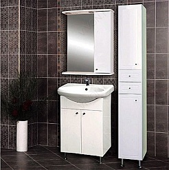 Misty Зеркальный шкаф Астра 55 R белый – фотография-2