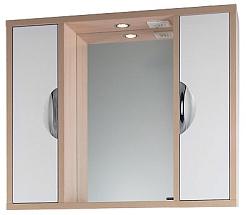 Водолей Зеркальный шкаф "Габи 90" белый/дуб – фотография-1