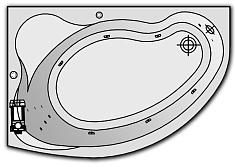 Kolpa San  Комплект гидромассажа Kolpa San Calando Optima (массаж: боковой, спины, ног)