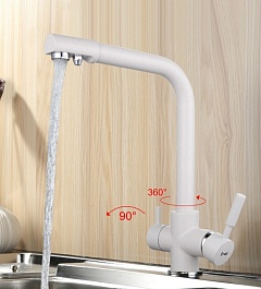 Frap Смеситель для кухни H52 F4352-8 белый – фотография-4