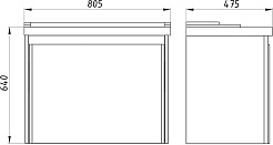 ASB-Mebel Мебель для ванной Бьянка 80 подвесная белая – фотография-11