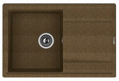 Florentina Мойка гранитная Липси 780 с крылом коричневый – фотография-1