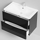 Водолей Тумба под раковину Адель 80 подвесная черная – фотография-18
