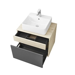 Акватон Тумба с раковиной Лофт Урбан 65 графит\орегон, Джой – фотография-5