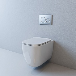 Esbano Унитаз Garant подвесной безободковый белый – фотография-2