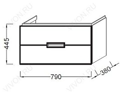 Jacob Delafon Мебель для ванной Reve 80 белая – фотография-9