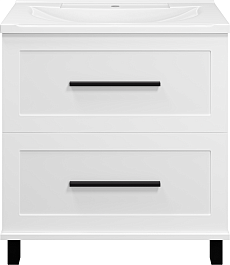 Misty Тумба c раковиной Модерн 80 белая – фотография-1