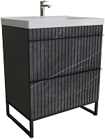 Mixline Тумба под раковину Окленд 70 графит мрамор