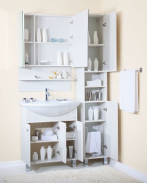 Бриклаер Пенал для ванной Карибы 34 светлая лиственница – фотография-2