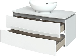 Velvex Тумба под раковину Luna 100 подвесная белая – фотография-2