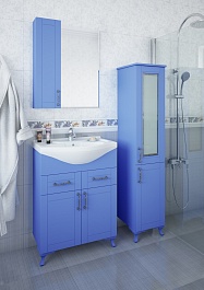 Sanflor Зеркальный шкаф Глория 65 L голубой матовый – фотография-2