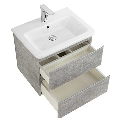 BelBagno Тумба с раковиной Albano-Cer 50 подвесная Cemento Verona Grigio – фотография-4