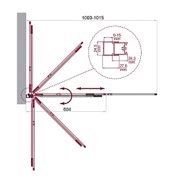 BelBagno Шторка на ванну 100/145 LUCE-VF-11-100/145-C-NERO – фотография-5