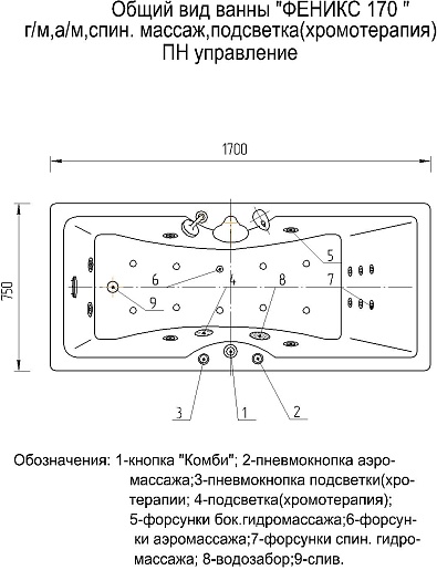 Aquatek Акриловая ванна Феникс 170x75 R с экраном – фотография-6