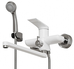 Mixline Смеситель для ванны и раковины 35k ML41-02 "Swan White" белый/хром – фотография-2