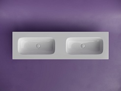 Ceramicanova Мебельная раковина Grace 161 с двумя чашами CN7023wx белая – фотография-2