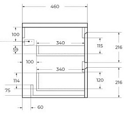 BelBagno Тумба с раковиной Kraft 50 подвесная Cemento Grigio – фотография-13