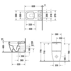 Duravit Унитаз-компакт ME by Starck 2170090000 с микролифтом – фотография-2
