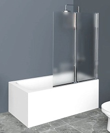 BelBagno Шторка на ванну 100/150 UNO-V-2-100/150-P-Cr-R – фотография-1