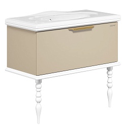  Тумба с раковиной Decora 100 жемчужно-бежевый – фотография-1