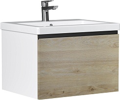 Vigo Мебель для ванной Cross 600-0-1 подвесная дуб давос натуральный – фотография-9