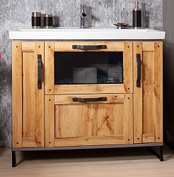 Бриклаер Тумба с раковиной Лофт 100 – фотография-1