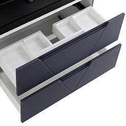 BelBagno Тумба с раковиной Vittoria 100 подвесная Grigio Opaco с раковиной BB1000/450-LV-ART-AST-NERO – фотография-5