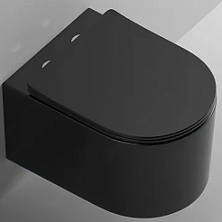 Ceruttispa Унитаз подвесной Tanaro Aria MB CT9238 черный матовый – фотография-1