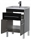 Aquanet Тумба с раковиной Верона 58 напольная, дверцы, черная – фотография-10