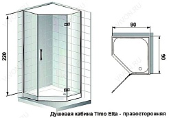 Timo Душевая кабина Elta Н-312 (R) – фотография-6