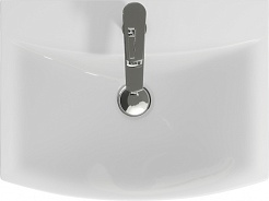 Onika Тумба с раковиной Харпер 55.10 белая матовая/мешковина – фотография-11