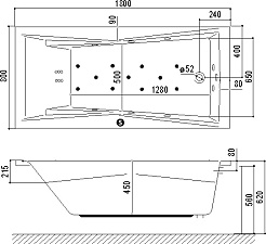 Excellent Акриловая ванна Palace 180x80 – фотография-3