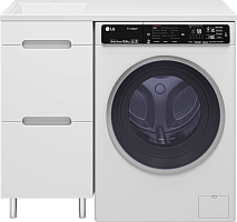 Misty Тумба с раковиной Байкал 100 L под стиральную машину белая