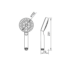 Iddis Душевая лейка 0305F00I18 5-режимная – фотография-2