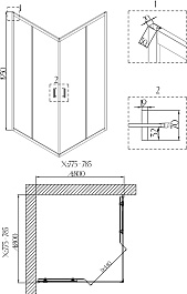 Niagara Душевой уголок Nova 80x80 NG-6688-08 – фотография-6
