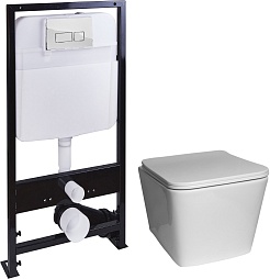 SantiLine Унитаз подвесной SL-5007 с инсталляцией SL-01 – фотография-1