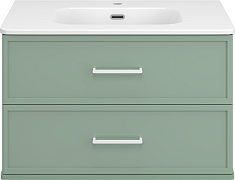 Brevita Тумба с раковиной Verde 90 подвесная зеленая